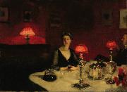 A Dinner Table at Night (The Glass of Claret) (mk18), John Singer Sargent